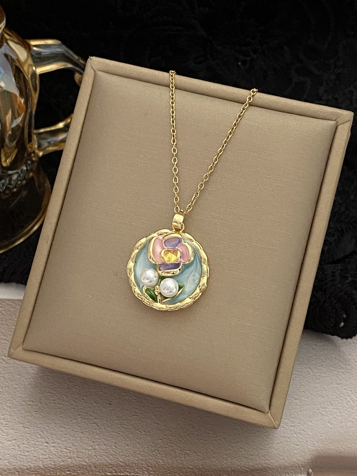 Necklace With Handmade Artistic Pendant