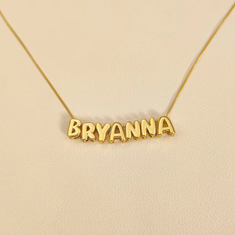 Custom Name Bubble Necklace